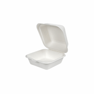 6x6" Bagasse Clamshell