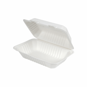 9x6" Bagasse Clamshell